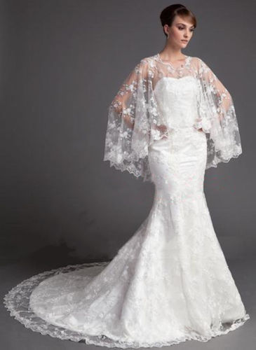 wedding gown with shawl