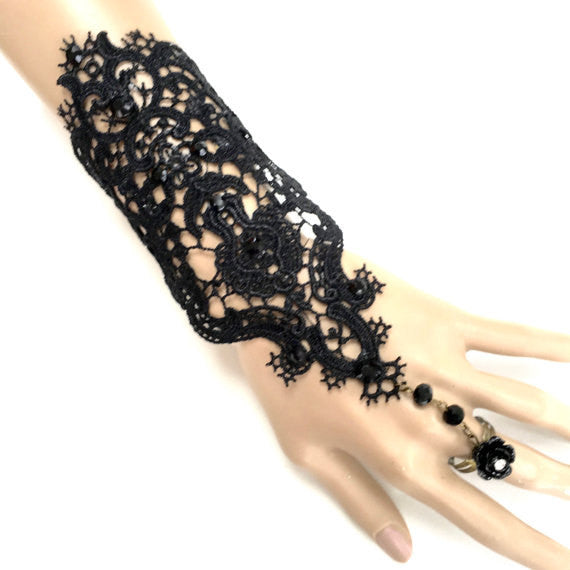 black lace gloves