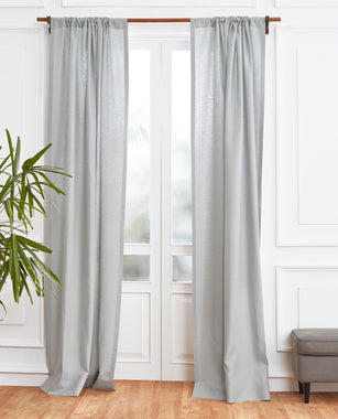 Linen Curtain Soft Grey