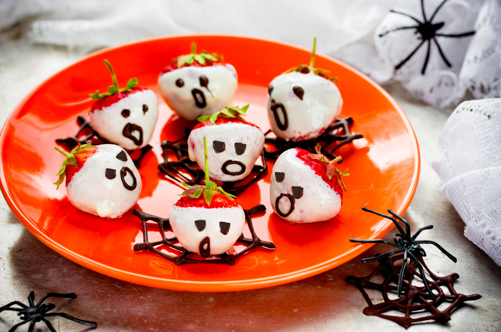 Spooky Halloween Recept Chocolade Aardbeien