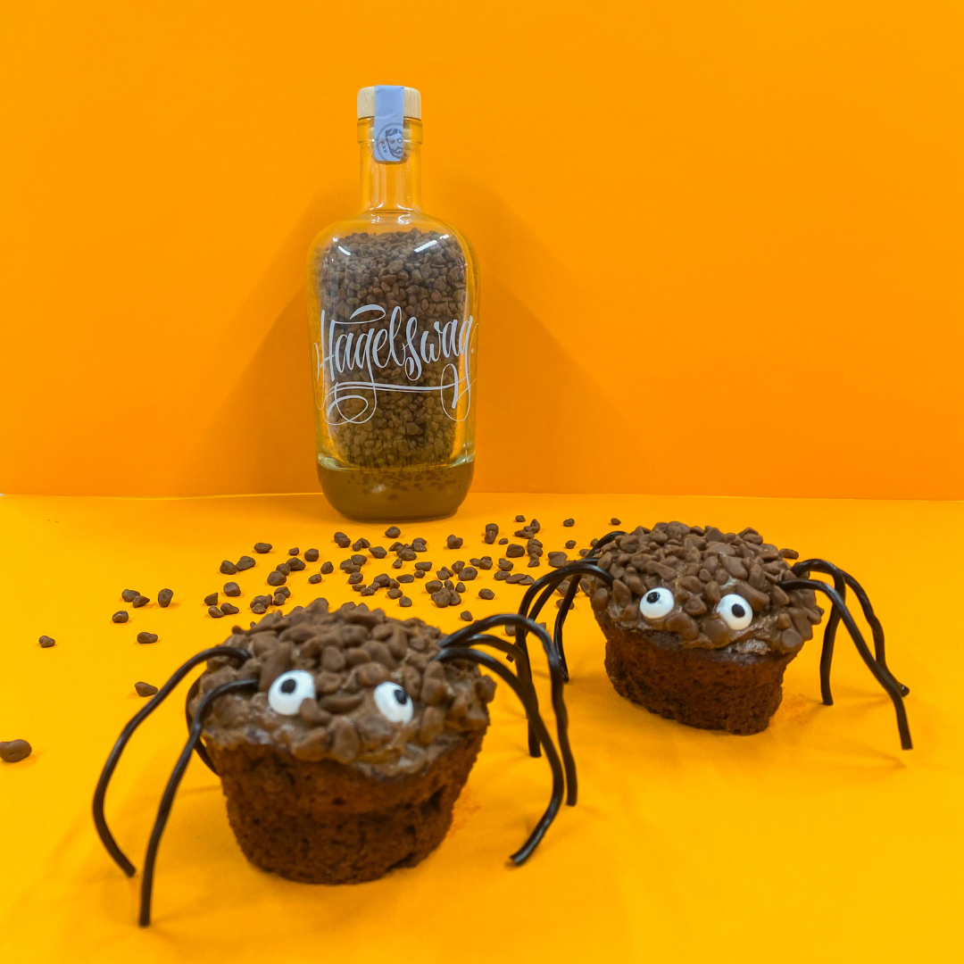 Hagelswag recept Halloween Spider Cupcakes