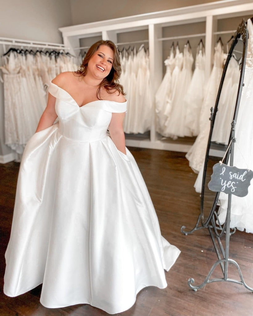 plus size a-line wedding dress