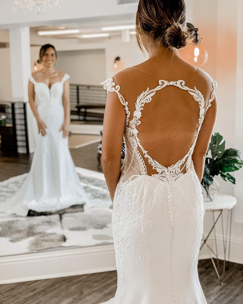 back of wedding dress