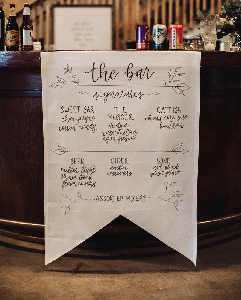 wedding bar signage
