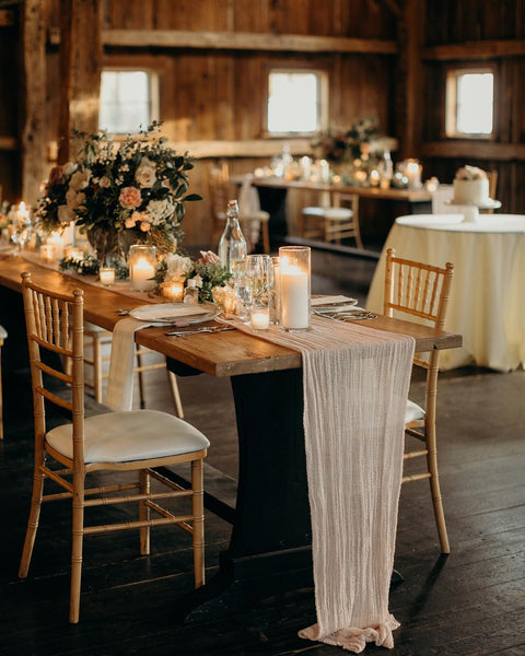 fall barn wedding reception