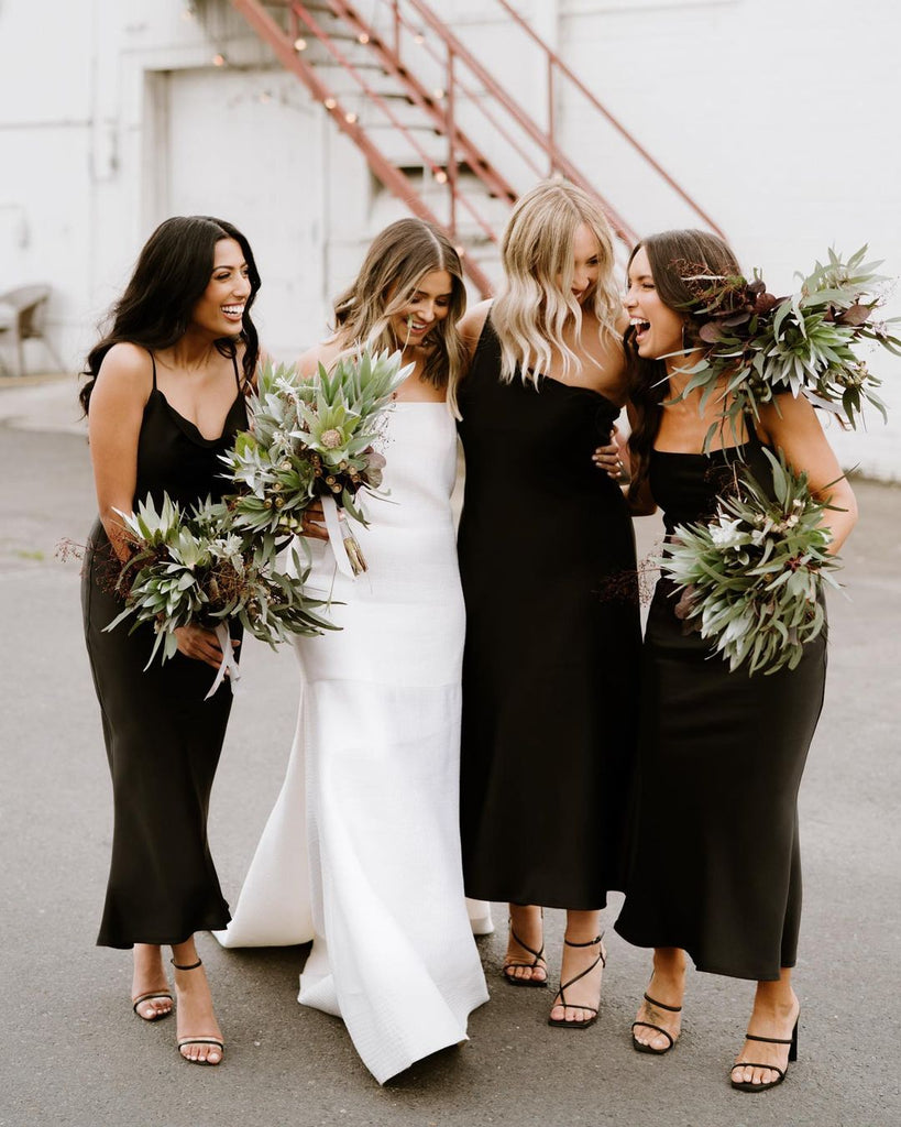 black bridesmaid dresses