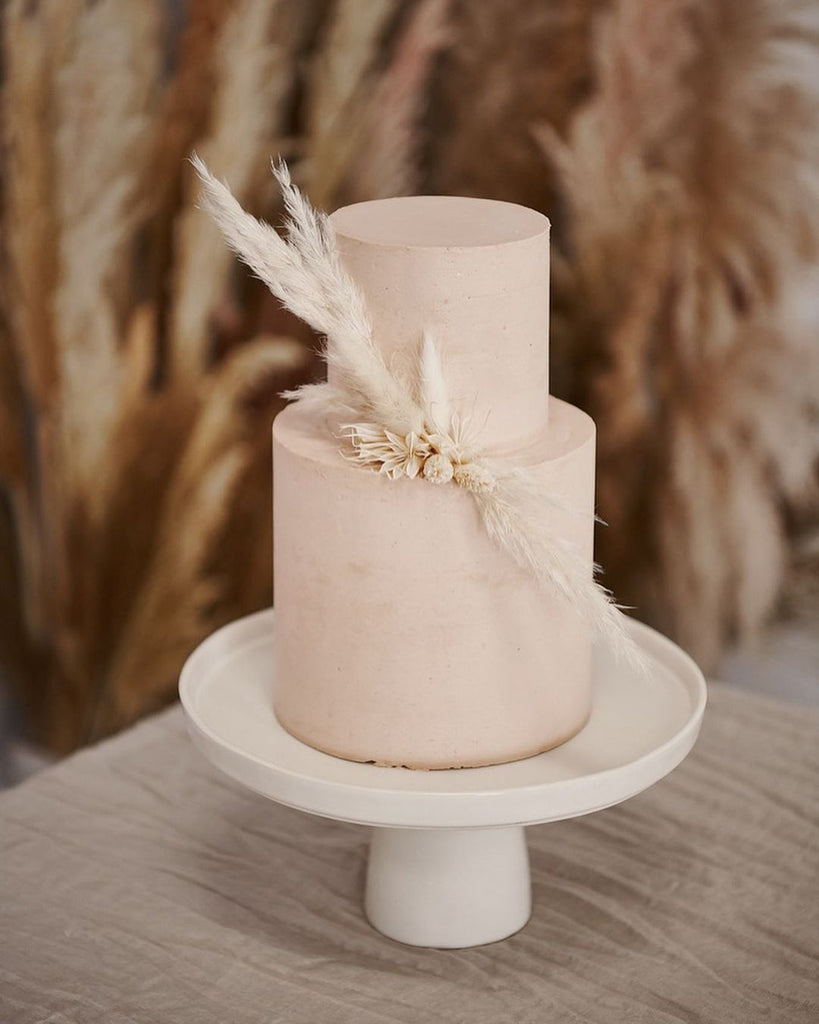 tan wedding cake