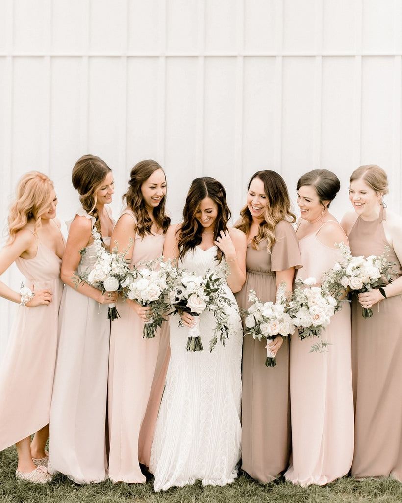 blush neutral wedding palette