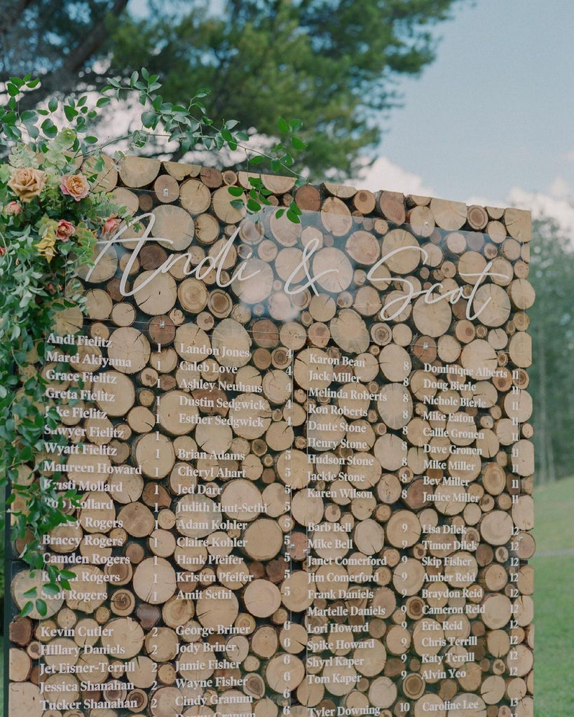 wedding seating chart sign