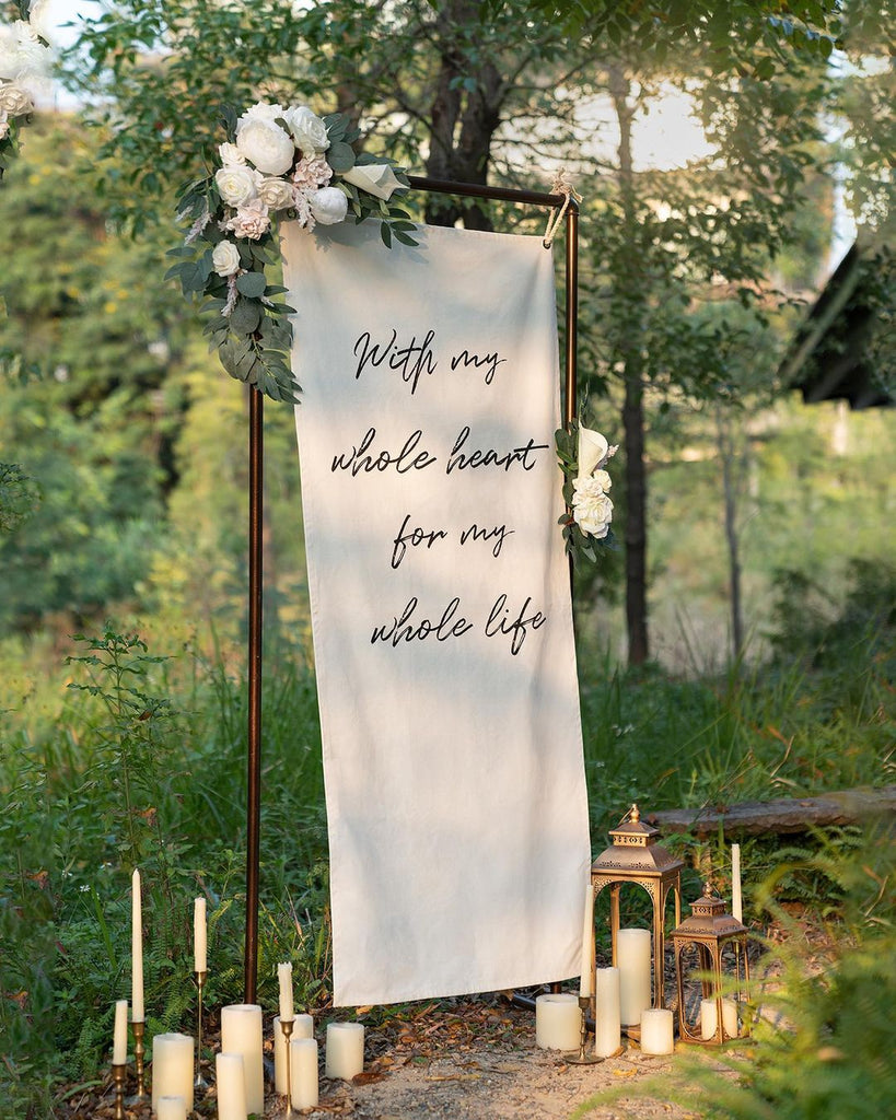 wedding calligraphy backdrop