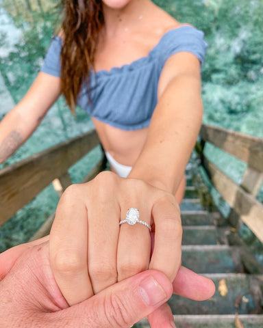 couple ring selfie