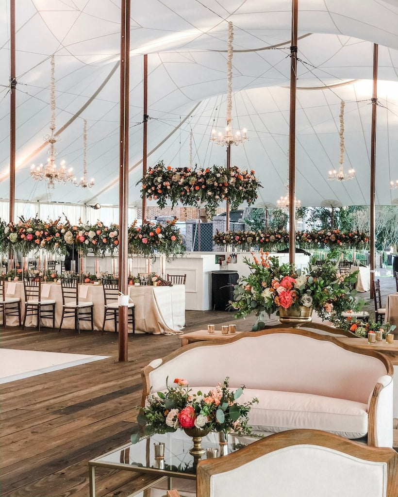 summer wedding tent layout