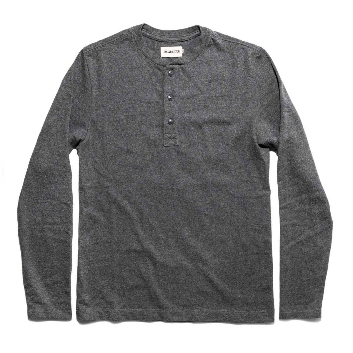 ウォータレス ヘンリーネックtシャツ 杢グレー The Heavy Bag Henley In Heather Grey 通販 テイラー スティッチ公式オンラインストア Taylor Stitch Online Store