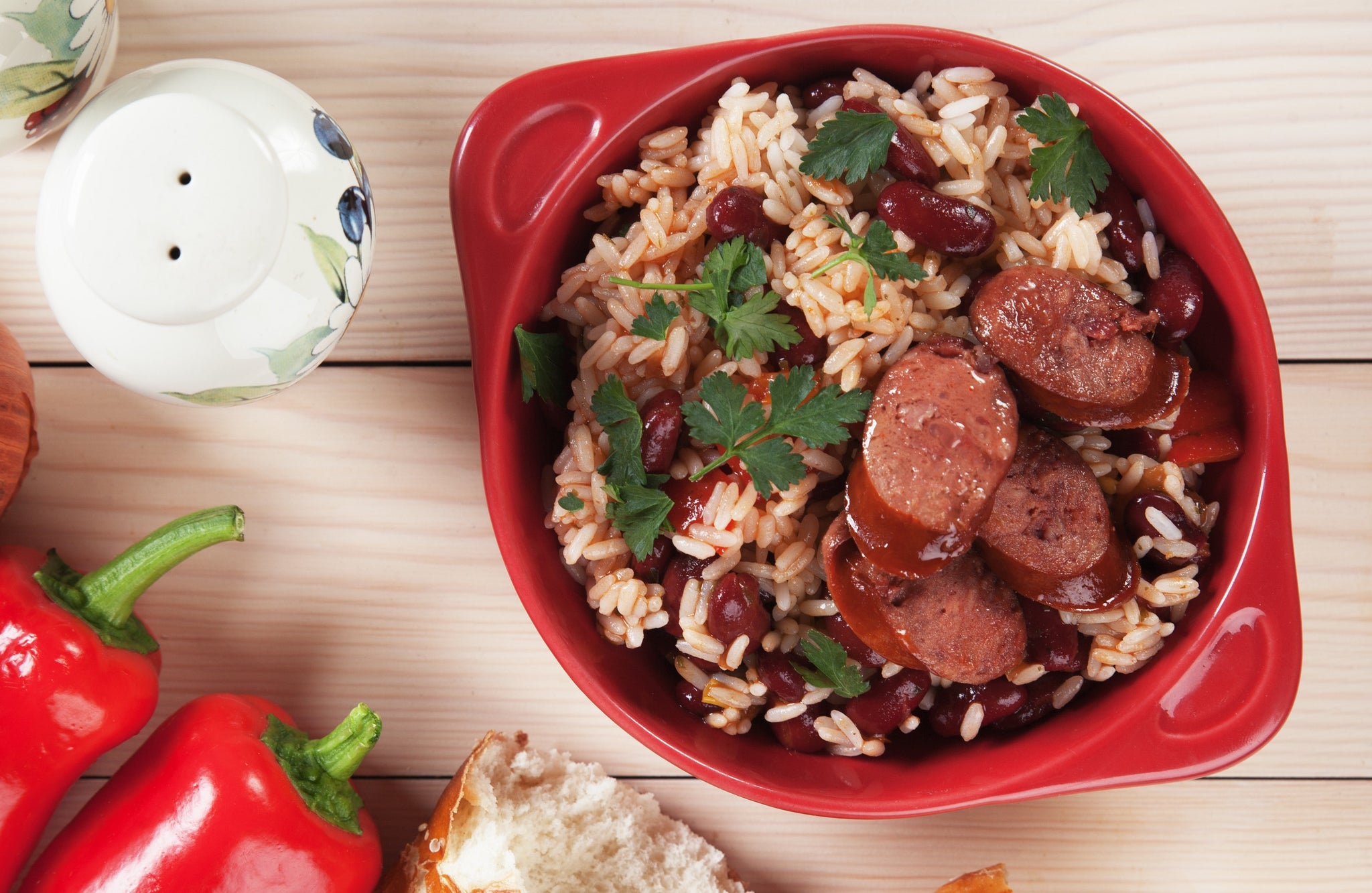 Red Beans and Rice with Southern Breeze Sweet Tea