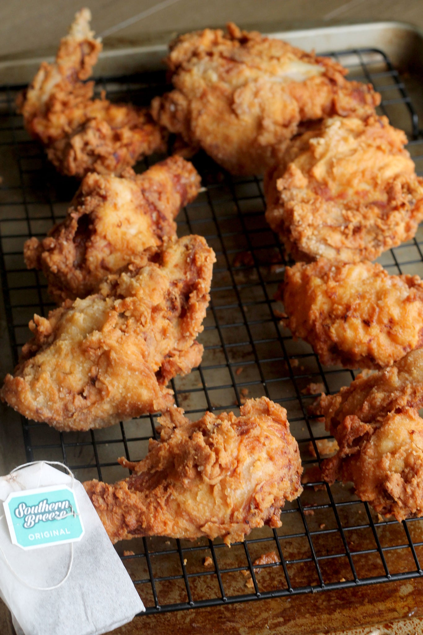 Sweet Tea Fried Chicken with Bourbon Glaze