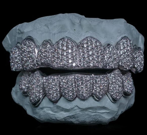 FULLY BUSTDOWN ICED GRILLZ (ZIG ZAG SETTING)