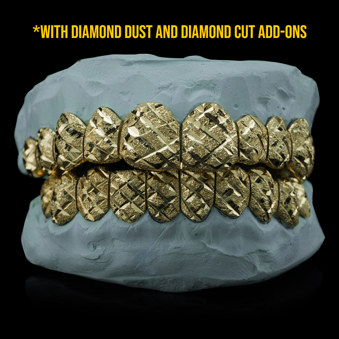 White gold diamond sales cut grillz