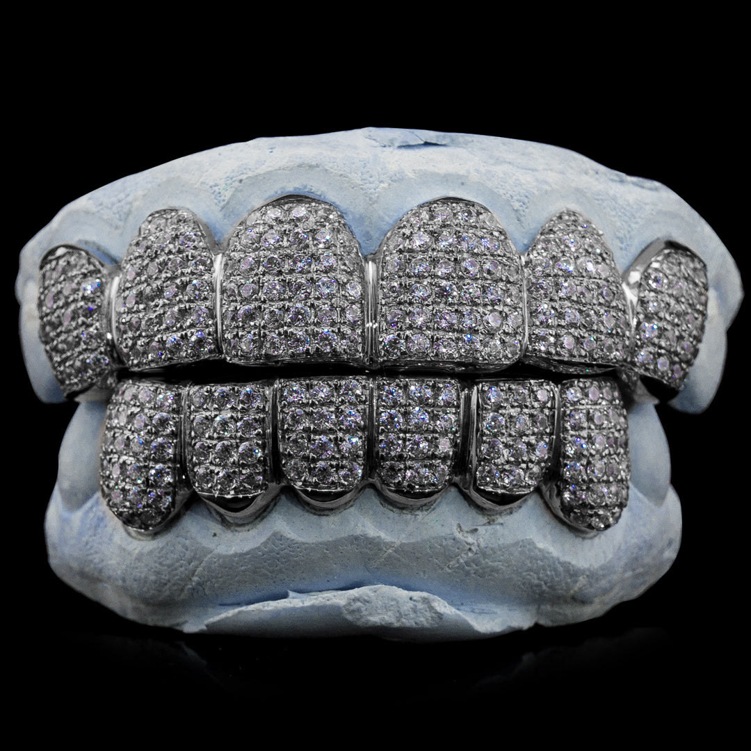 Purchase Solid .925 Sterling Silver Fully Iced Out Grillz Online