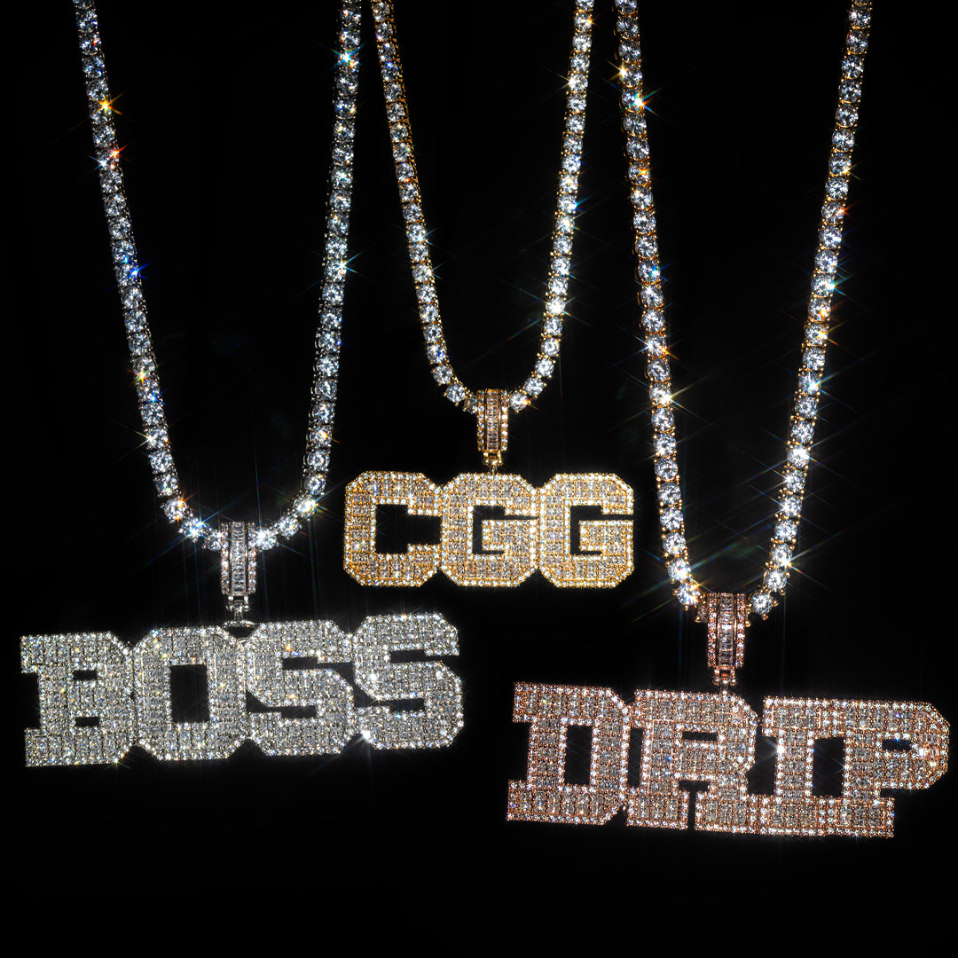 Custom Iced University Letter Pendant - CustomGoldGrillz product image