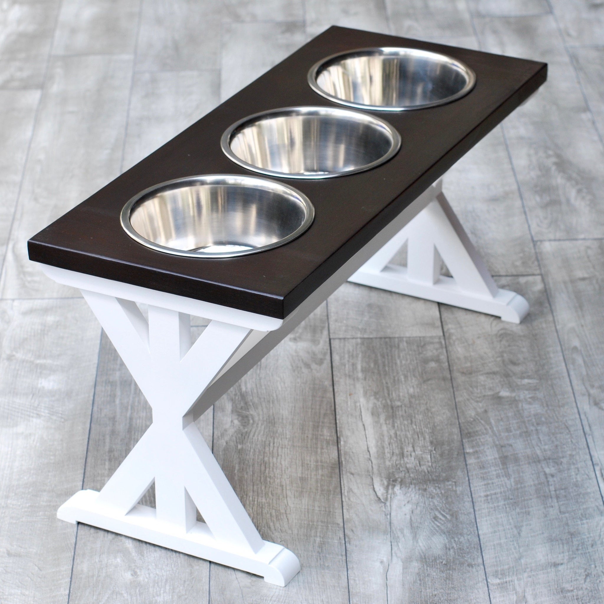 tall dog food bowl stand