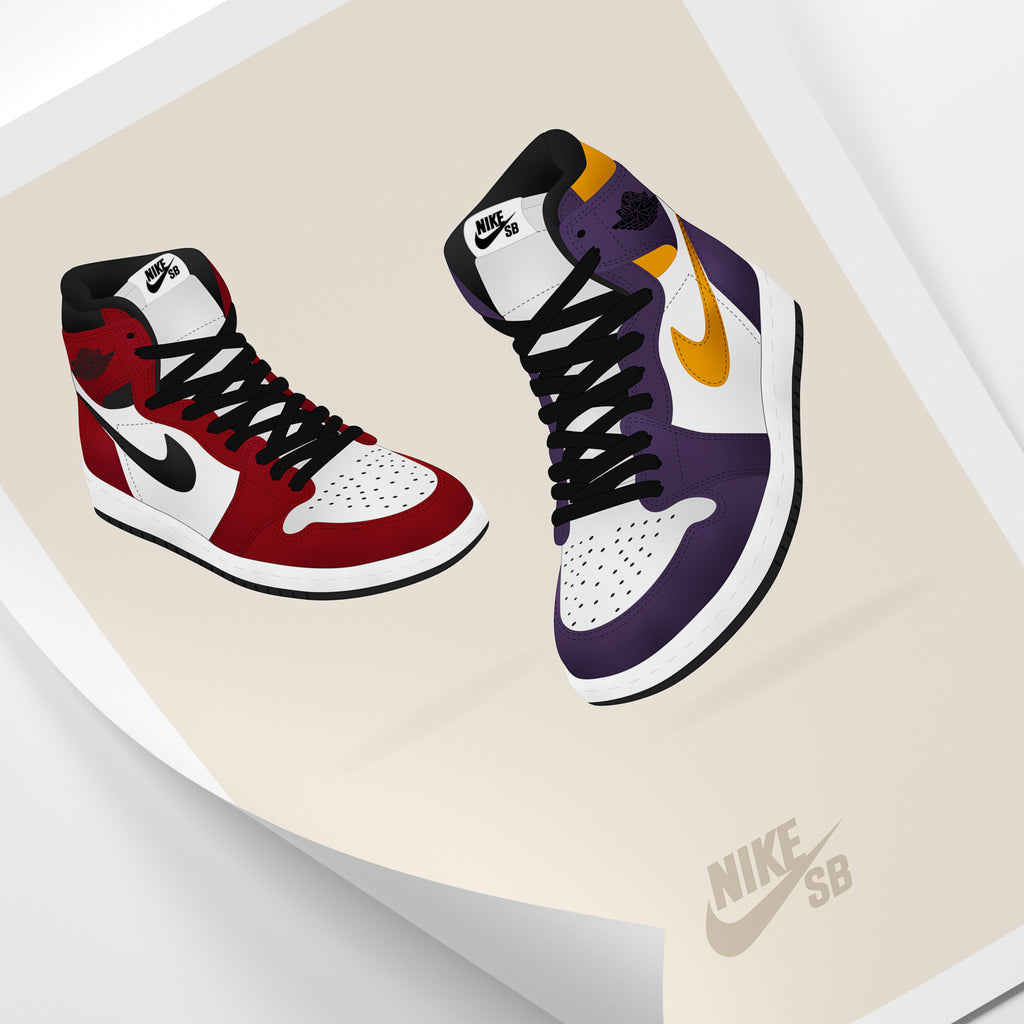 aj1 nike sb lakers