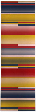 RETRO COLOR BLOCK STRIPE Kitchen Mat By House of Haha