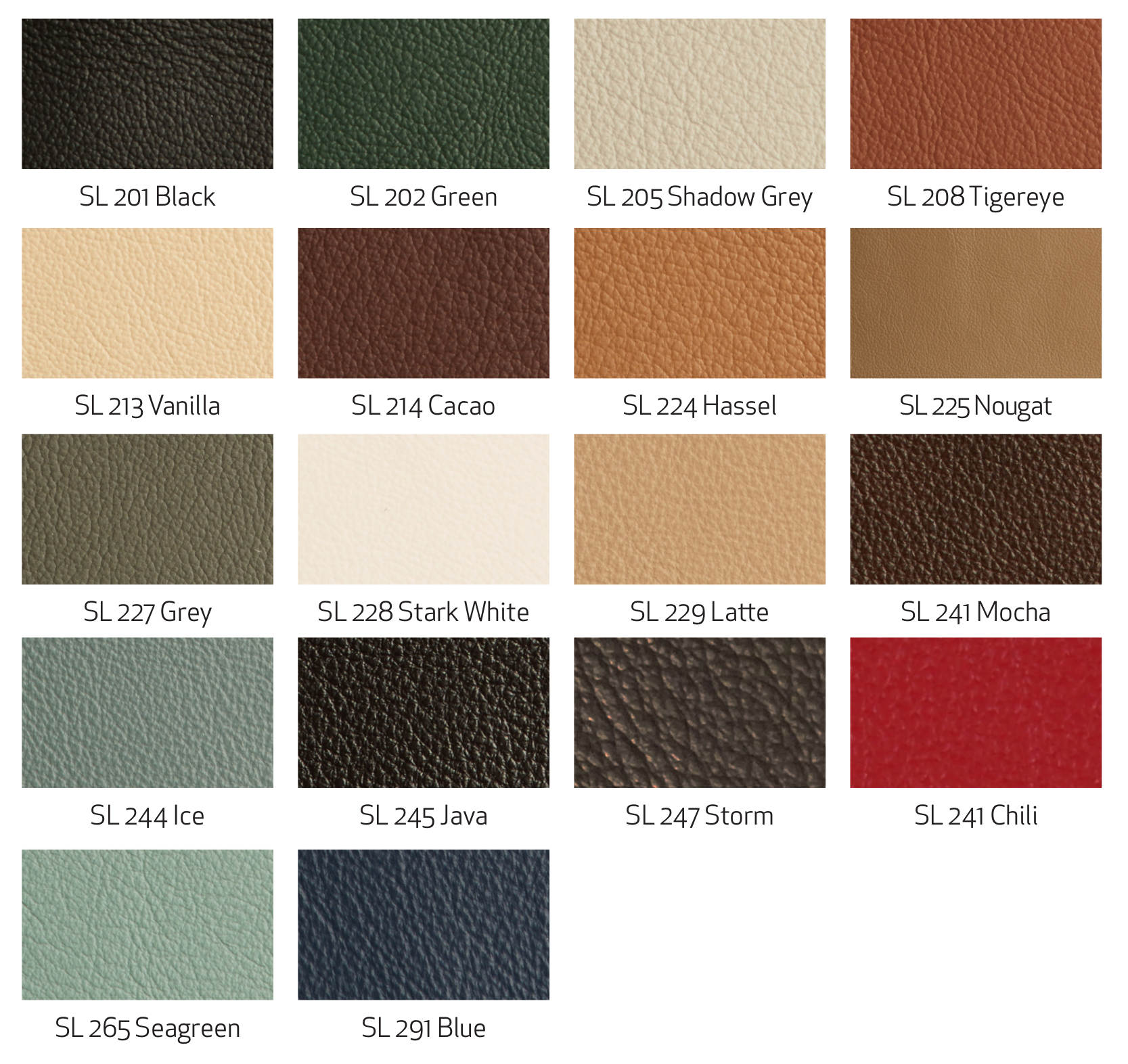 leather color names