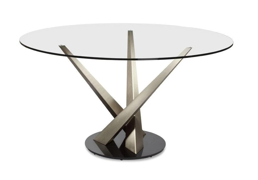 Elite Modern Crystal Round Dining Table 394RND-48 - New York | Jensen-Lewis