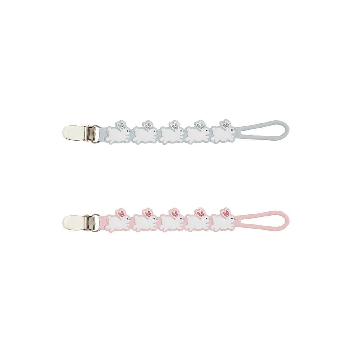 mid pie bunny silicone pacifier clips