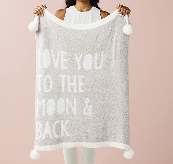 I love you to the moon and back mud pie blanket
