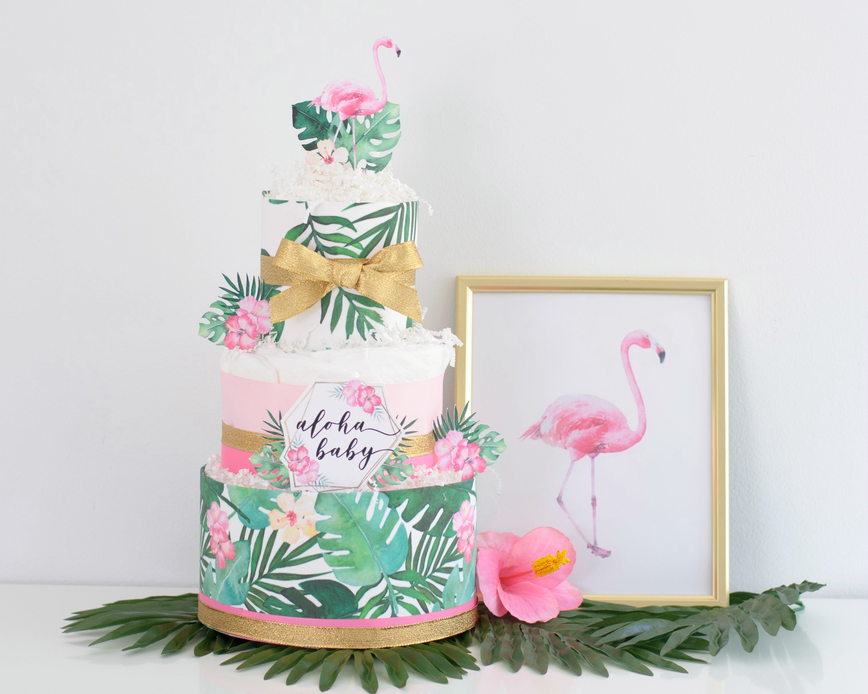 aloha diaper cake