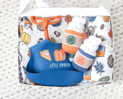 pumpkin theme baby gift box