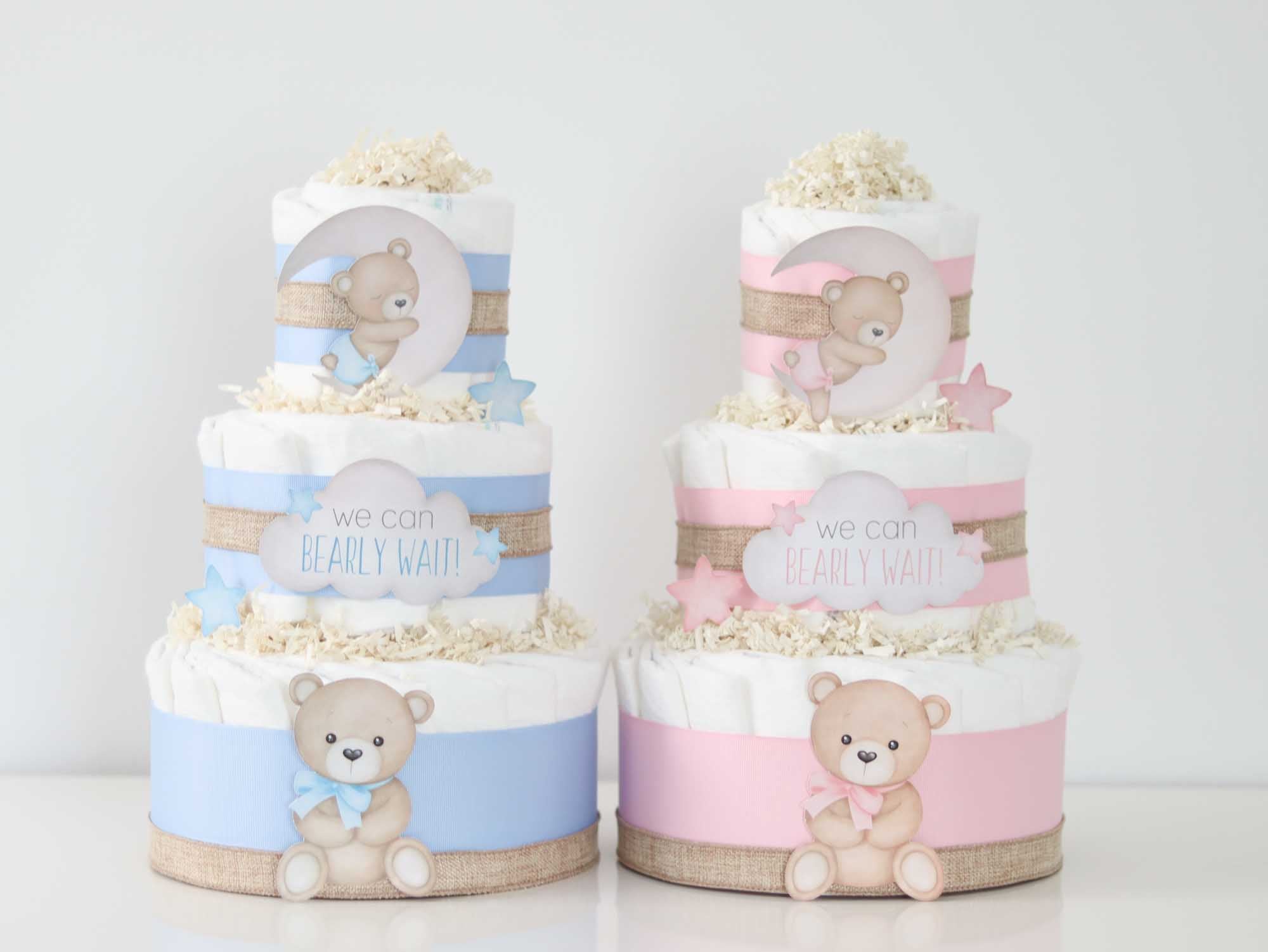 teddy bear diaper cake