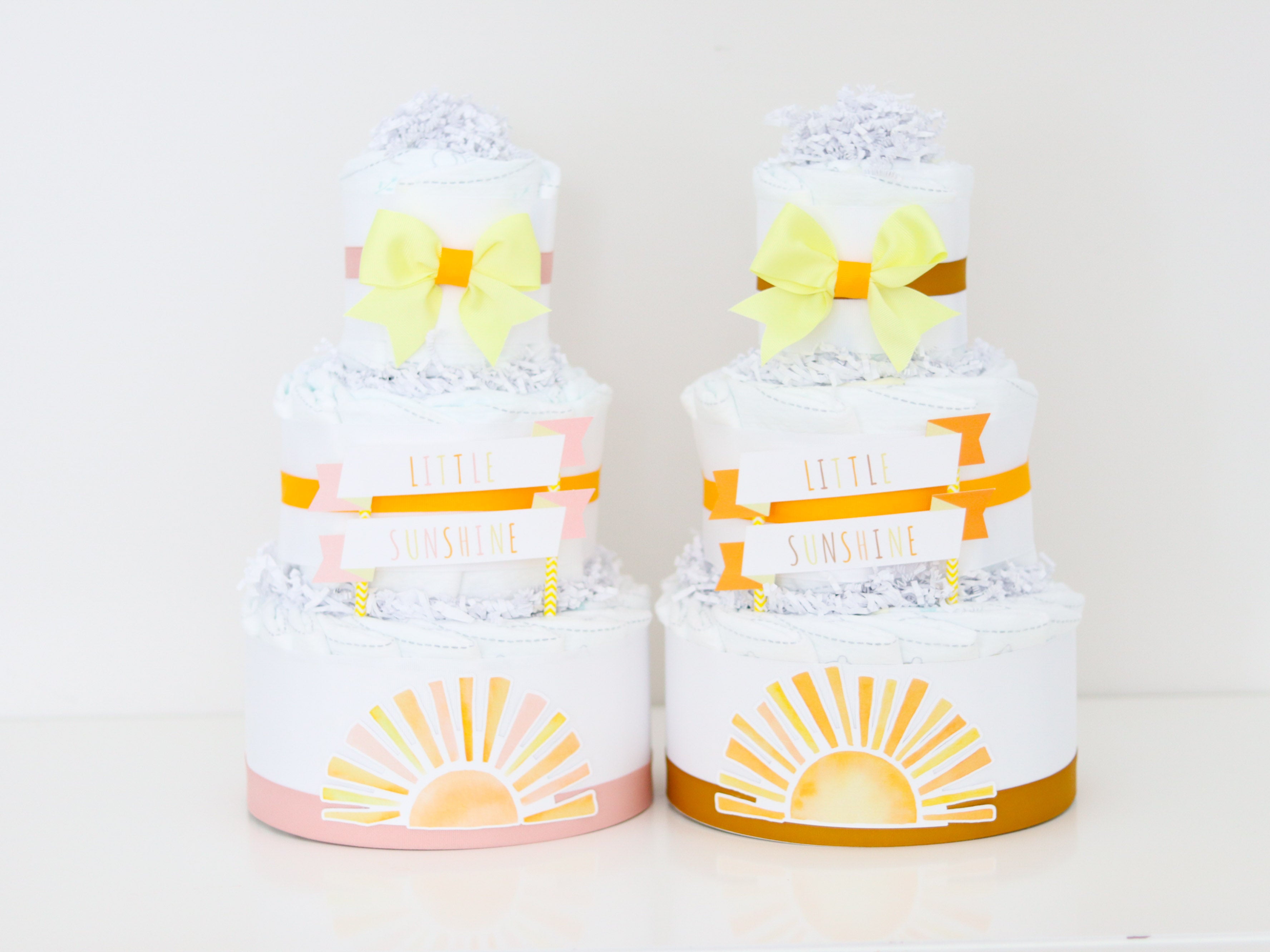 sunshine diaper cakes