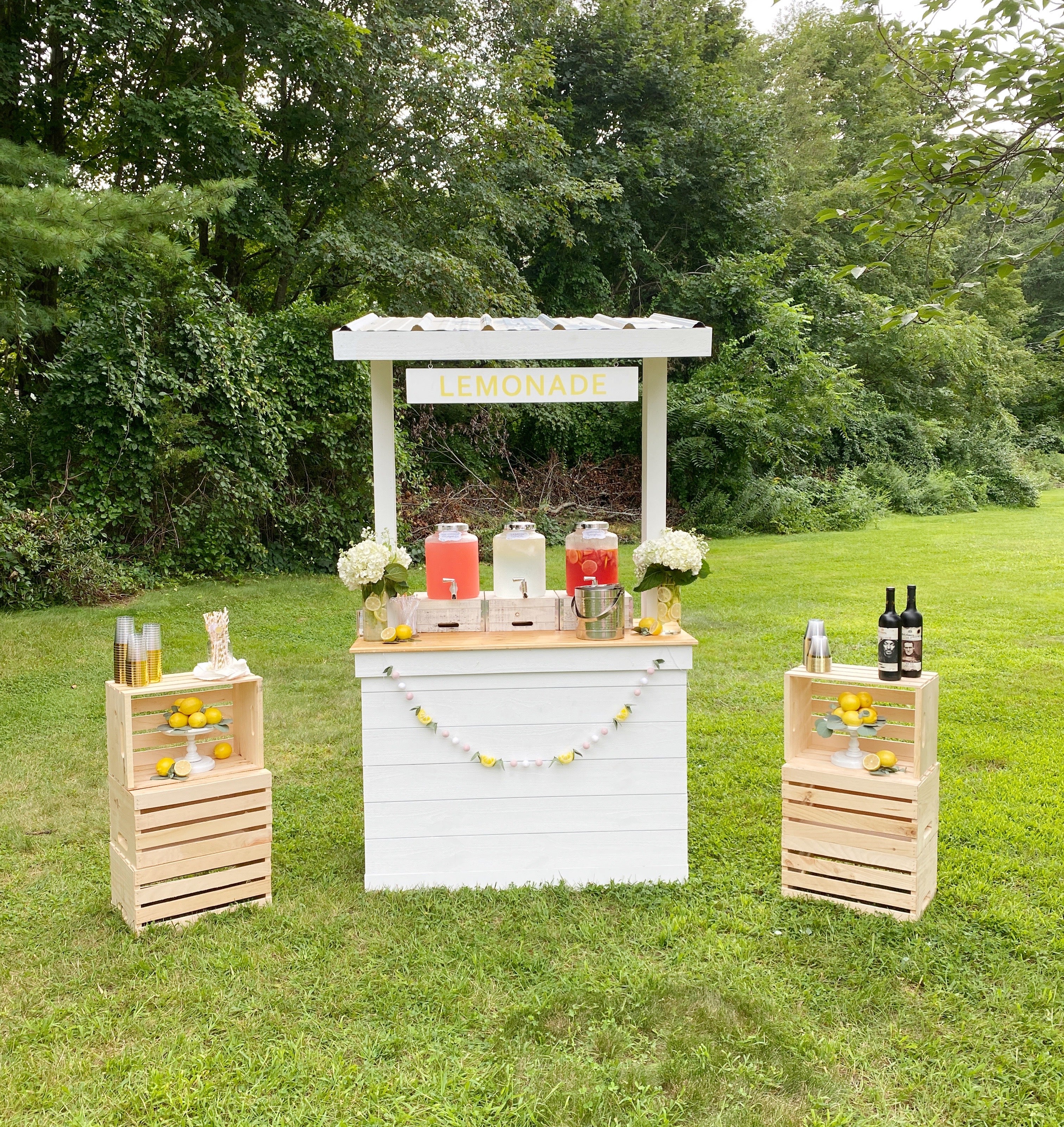 baby shower lemonade stand bar