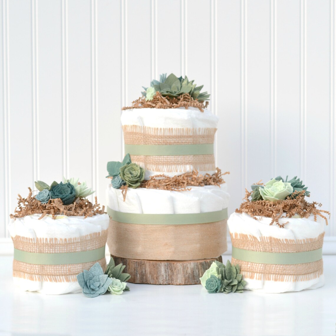 succulent diaper cake