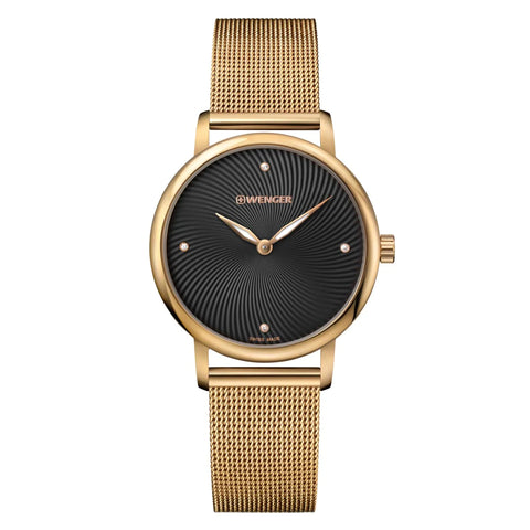 Wenger Women's Urban Donnissima Yellow Gold Steel Mesh Bracelet