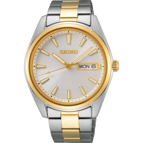 Seiko Men's Quartz Watch - Neo Classic Silver Dial Two Tone Steel Bracelet