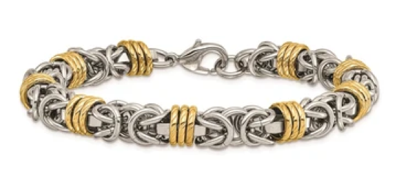 Stainless Steel Polished IP Yellow-Plated Bracelet (Unisex)