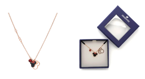 Swarovski Women's Necklace - Mickey and Minnie Crystal Pendant
