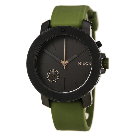 Nixon A3171089 Women's The Raider Green Silicone Strap Black Dial Quartz Crystal Watch