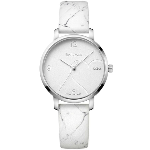 Wenger Women's Watch - Metropolitan Donnissima White Dial Leather Strap