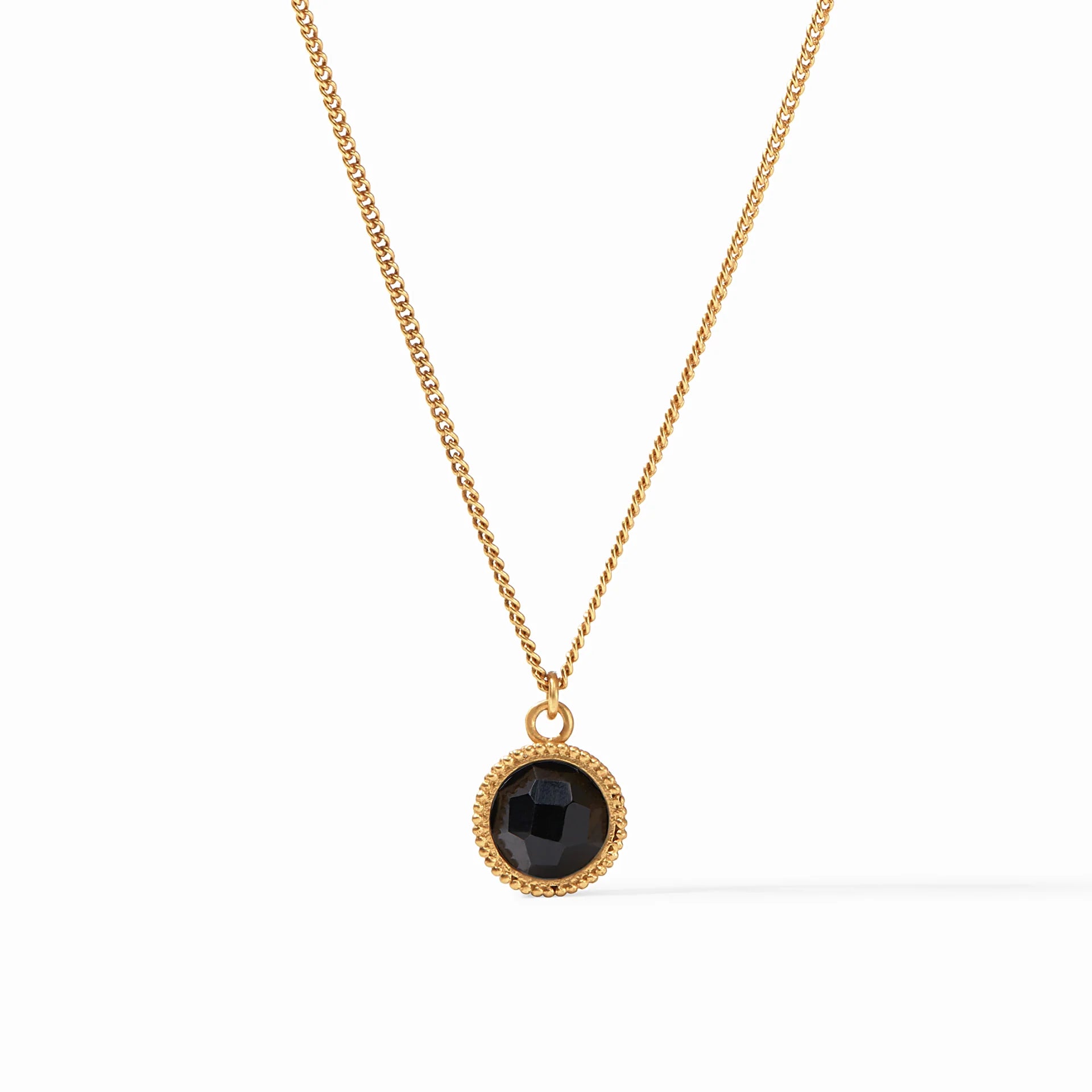 Julie Vos Fleur-de-Lis Obsidian Black Solitaire Necklace – Midwest ...
