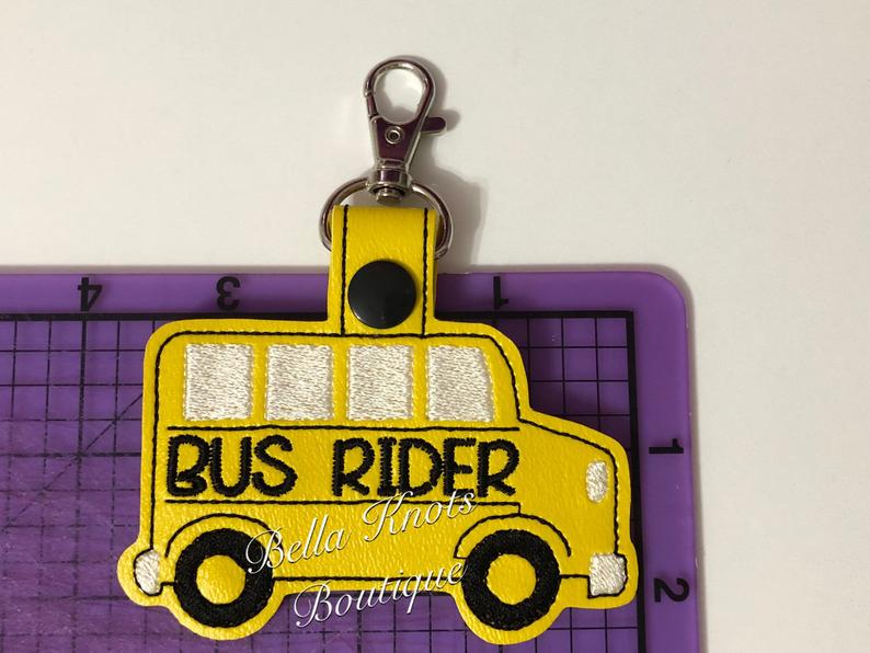 school bus backpack tags