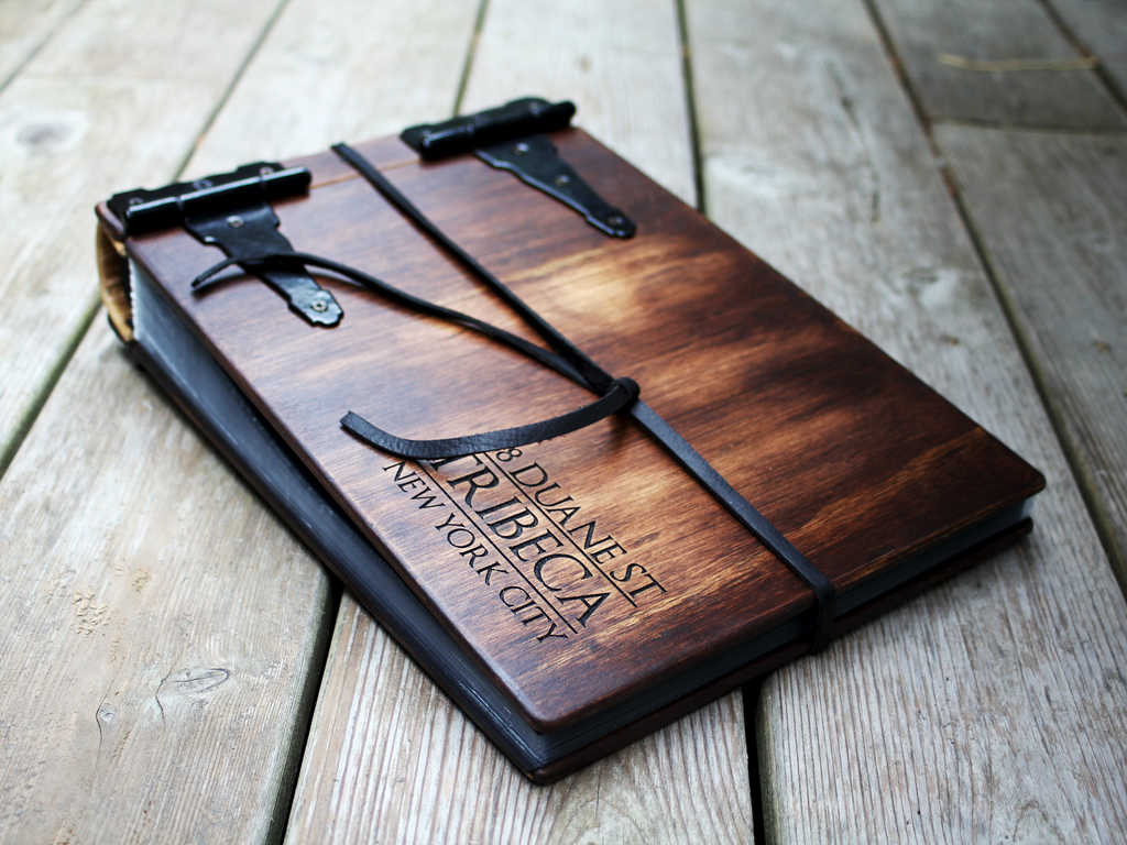  Best 5th year anniversary gift | personalized wooden business portfolio with personalized engraving, perfect for presenting proposals and showcasing your professional work to clients or exhibiting your products to customers.