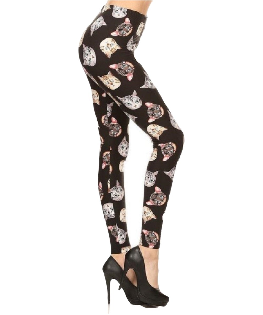 Crazy Cat Lady Full Length Animal Print Leggings – Nikki Whoops Boutique