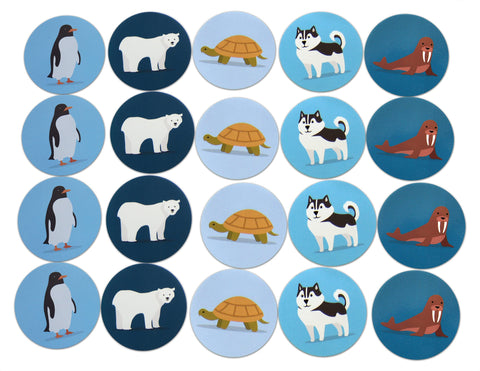 Verdeel Mount Bank Morse code Arctic Animals 20 Piece Vinyl Stickers Decals – Novel Merk