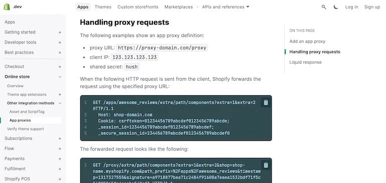 App Proxies転送リクエストの新しいパラメータ