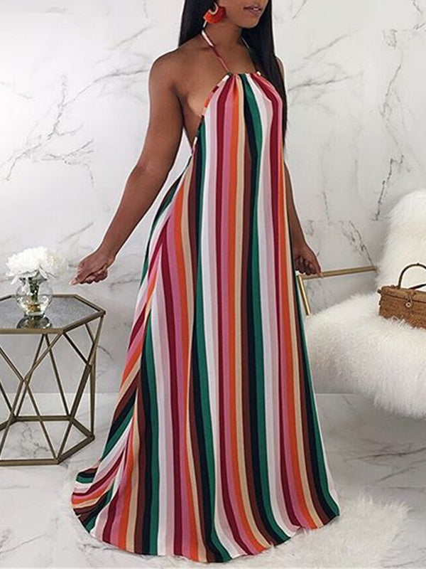 backless casual maxi dress