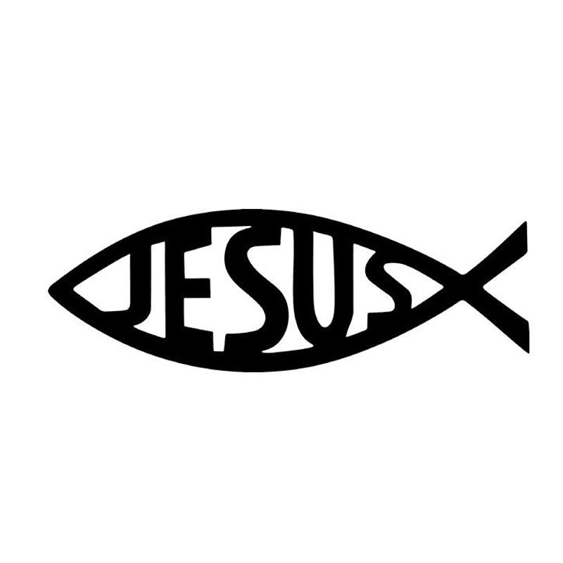 Jesus Fish Vinyl Car Decal PRW